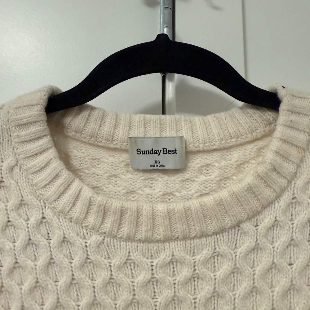 Sunday Best “Peggy” Cream Sweater - Picture 2 of 3
